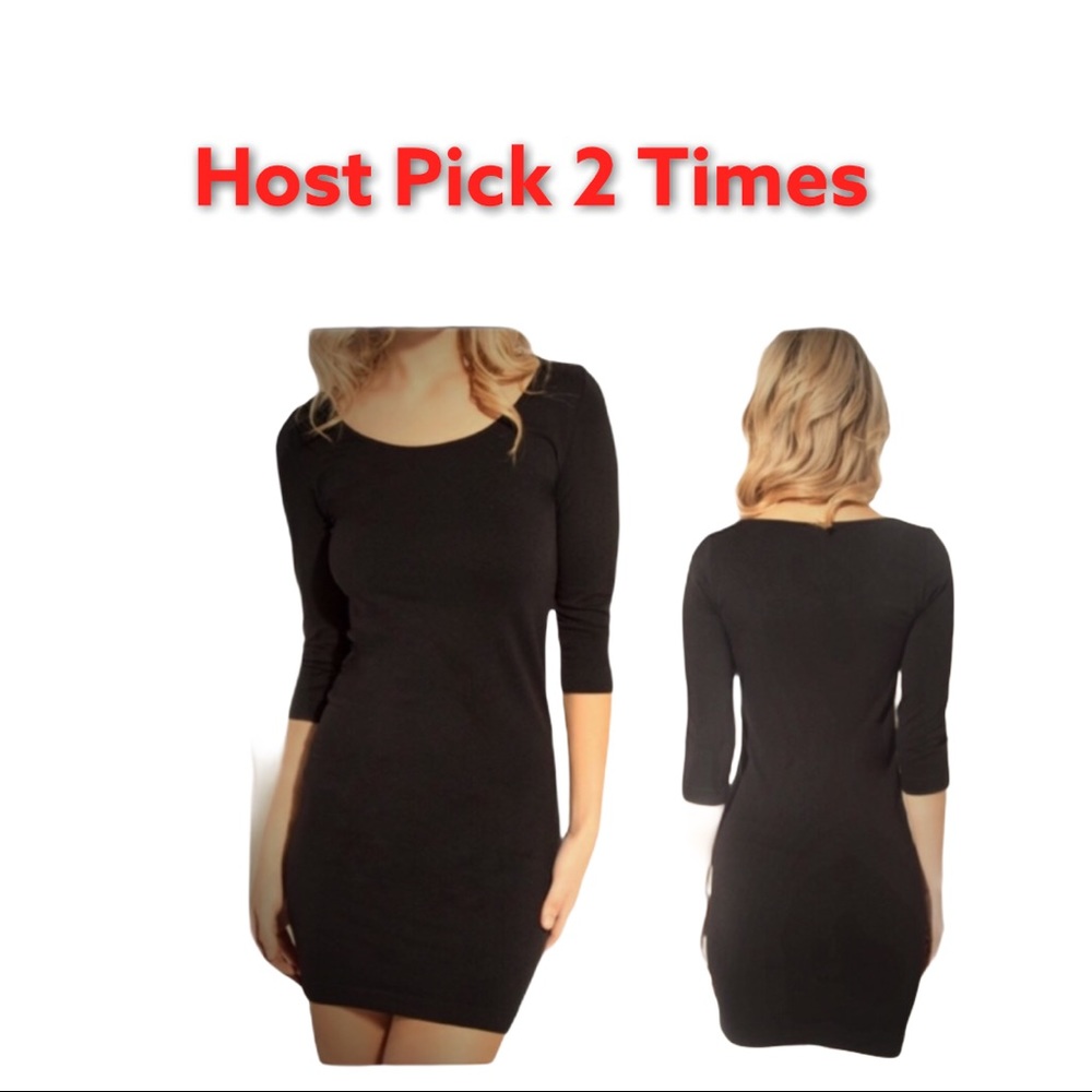 🍀 Black Seemlees Dress 🍀 - Picture 1 of 5